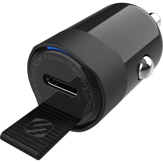 Scosche Usb Type-C Fast Car Charger, 30W,  - Black